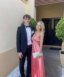 Niulatu Pink Sweetheart Backless Long Prom Dress HZ0113