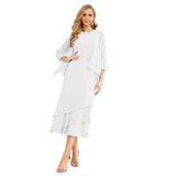 Niulatu Chiffon Spring Mother of The Bride Dresses A-Line Plus Size for Women Formal Prom HZ1007