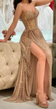 Niulatu Sweetheart A-line Prom Dress With Split Charming Evening Gown HZ1007