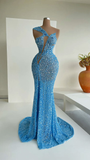 Niulatu Mermaid Sequins Celebrity Dresses Charming Evening Dress HZ1007