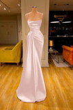 Niulatu Burgundy Spaghetti Straps Pleated Mermaid Prom Dress Long Evening HZ1007