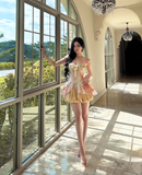 Niulatu A Line Sweetheart Neck Lace Satin Short Prom Dress Homecoming Dress HZ0113