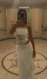 Niulatu White Tight Evening Dress Aesthetic Outfit Dress HZ1007