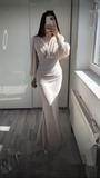 Niulatu Mermaid Prom Dress Modest Evening Dress HZ1007