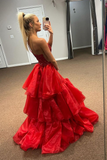 Niulatu One Shoulder Mermaid Slit Sequins Long Prom Dress Formal Evening Gown HZ1007