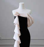 Niulatu Satin Mermaid Train Formal Party Dress Prom Evening Dress HZ1007