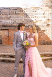 Niulatu Tulle Ruffled Gown Tulle Prom Dress Corset Tulle Evening Dress HZ1007