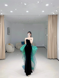 Niulatu Mermaid Strapless Prom Dress Mermaid Evening Dress Formal Gown HZ1007
