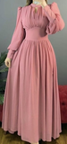 Niulatu A-line Long Sleeves Prom Dress Fashion Evening Dress HZ1007