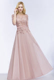 Niulatu Floor Length Half Sleeves Appliques Bridesmaid Dresses with HZ1007