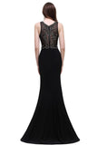 Niulatu Pearls Straps Sweet Train Black Prom HZ1007