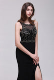 Niulatu Pearls Straps Sweet Train Black Prom HZ1007