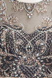 Niulatu Two-piece Floor Length Sleeveless Plus Size Crystals Patterns Prom HZ1007