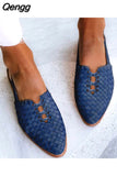 Niulatu Pointed Toe Women Muller Shoes Shoes Low Heels Back Strap Loafers Shallow Mouth Buckle Casual Female Shoes DJSE