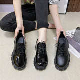 Niulatu Women Chunky Sneakers Hidden Heels Shoes Ladies Wedge Thick High Heels Autumn Platform Women Shoes Lace Up Lolita Mary Janes DJSE