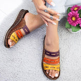 Niulatu Women Slippers 2025 Fashion Ladies Mixed Color Slip-on Slippers Casual Comfortable Women Shoes Popular Beach Shoes Women's Trend DJSE