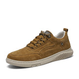 Niulatu Men's genuine Leather Casual Shoess lace up Trend Comfortable Men Shoes outdoor Sneakers British Fashion Men High Top Moccasins DJSE
