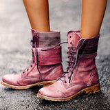 Niulatu Women Casual Motorcycle Boots Women Genuine Leather Ankle Boots Warm Ladies Fashion Winter Shoes DJSE