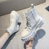 Niulatu Women Boots Shoes For Boots Winter Platform Ankle Boots Sexy Punk Motorcycle Boots Shoes Woman Booties DJSE