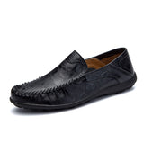 Niulatu Italian Mens Shoes Casual Luxury Brand Summer Men Loafers Genuine Leather Moccasins Comfy Breathable Slip On Boat Shoes DJSE