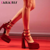 Niulatu Platform Brand Design Sandals Women High Heels Dress Party Luxury Female Shoes Pointed Toe Sexy Shoes For Woman DJSE