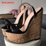Niulatu Brand New Woman Shoes Fashion Platform Wedge Shoes Super High Heel Sandals Custom Big Size 43 Women Shoes DJSE