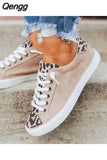 Niulatu Canvas Shoes New Light Slip on Flat Ladies Casual Shoes Woman Loafers White Sneakers Leopard Flats Plus Size DJSE