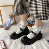 Niulatu Lolita Shoes Patent Leather Mary Janes Shoes 2025 New Women Platform Shoes Buckle Girls Thick Sole Ladies Shoes DJSE
