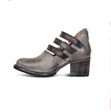 Niulatu Women's Boots Round Head Zipper Buckle High-heeled Women's Boots Short Boots Women Shoes Mujer Ankle Shoes DJSE