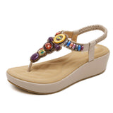 Niulatu New National Summer Sandals Women'S Bohemia Diamond Shoes Women Summer Shoes With Large Size Women's Sandals DJSE