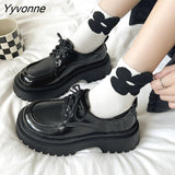 Niulatu Women Oxfords 2025 Spring Autumn Casual Platform Shoes Lace Up Leather Shoe Sewing Fashion Round Toe Chunky mary janes DJSE