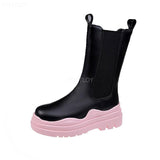 Niulatu Winter Designer Warm Ankle Mid Heels Platform Chelsea Boots Snow Fashion Women Shoes Chunky Ytmtloy Botines De Mujer DJSE