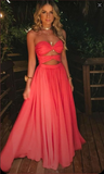 Niulatu A line Sweetheart Pink Fold Long Prom Dresses Formal Evening Dress HZ1110