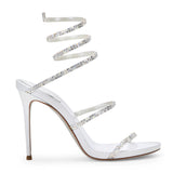 Niulatu Women Sandals 2025 New Summer Rhinestone Ankle Strap Roman Shoes Ladies High Thick Square Heels Simplicity Sexy Shoes Female DJSE