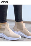 Niulatu Women Sneakers Trainers Platform Shoes Slip On Woman Buckle Zapatos De Mujer Ladies Vulcanize Big Size DJSE