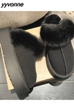 Niulatu Women's Boots Wool Anti-skid Snow Boot Women's Mini Short Boots Warm Winter Thickened Women's Shoes Botas Mujer Ladies DJSE