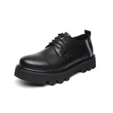 Niulatu Platform Men Casual Leather Shoes Designer Fashion Thick Sole Martin Shoes Classic High Quality Black Business Shoes for Men DJSE