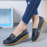 Niulatu Women Flats Ballet Shoes Cut Out Leather Breathable Moccasins Women Boat Shoes Ballerina Ladies Casual Shoes DJSE