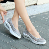 Niulatu Spring Summer Women Shoes Breathable Mesh Woman Flats Shoe Platform Ladies Sneakers Slip On Swing Ladies Footwear DJSE