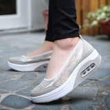 Niulatu Women Sneakers Flats Loafers Sweet Shallow Comfort Moccasins Slip-on PU Platform Ballet Ladies Vulcanized Shoes New DJSE