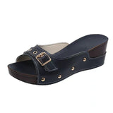 Niulatu Sandals Women's 2025 Summer New Metal Buckle Willow Nails Fish Mouth Roman Outdoor Beach Comfortable Shoes DJSE