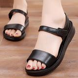 Niulatu Shoes Women Sandals Fashion Women's Shoes Open Toe Women Walking Sandals Solid Color Zapatillas Mujer Female Flat Shoes DJSE