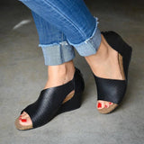 Niulatu Women Sandals Wedge Sandals Shoes Summer Outdoor Beach Shoes Women Ladies Casual Footwear Gladiator Large Size DJSE