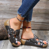 Niulatu For Women Buckle Design Fashion Comfy Casual Chunky Sandal Bohemia Platform Wedges Shoes Woman 2025 Brand New DJSE