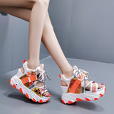 Niulatu Women Fashion Designer Height Increasing Ladies Sandal High Heels Shoes Woman Sport Beach Sandalias Wedges Platform Sandals DJSE