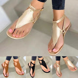 Niulatu Women Sandals 2025 Summer Outdoor Beach Flip-flop Sandals Solid Fashion Gladiator Sandals Women Flats Casual Ladies Shoes DJSE