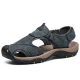 Niulatu New Summer Men's Shoes Outdoor Casual Shoes Sandals Genuine Leather Non-slip Sneakers Men Beach Sandals Big Size DJSE