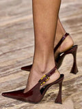 Niulatu Toe High Heels Shoes Women Sandals New Dress Party Shoes Summer 2025 Designer Slingback Walking Zapatos Femme Pumps DJSE