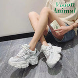 Niulatu Women's Shoes 2025 White Shoes On Platform Ladies Woman Vulcanize Casual Breathable Sneaker Black Chunky Sneakers Spring DJSE