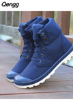 Niulatu Autumn Shoes Men Boots Canvas Shoes Breathable High top Mens Boots Male Brand Ankle Botas Army Green ZH2225 DJSE